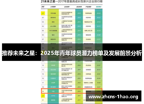 推荐未来之星：2025年青年球员潜力榜单及发展前景分析
